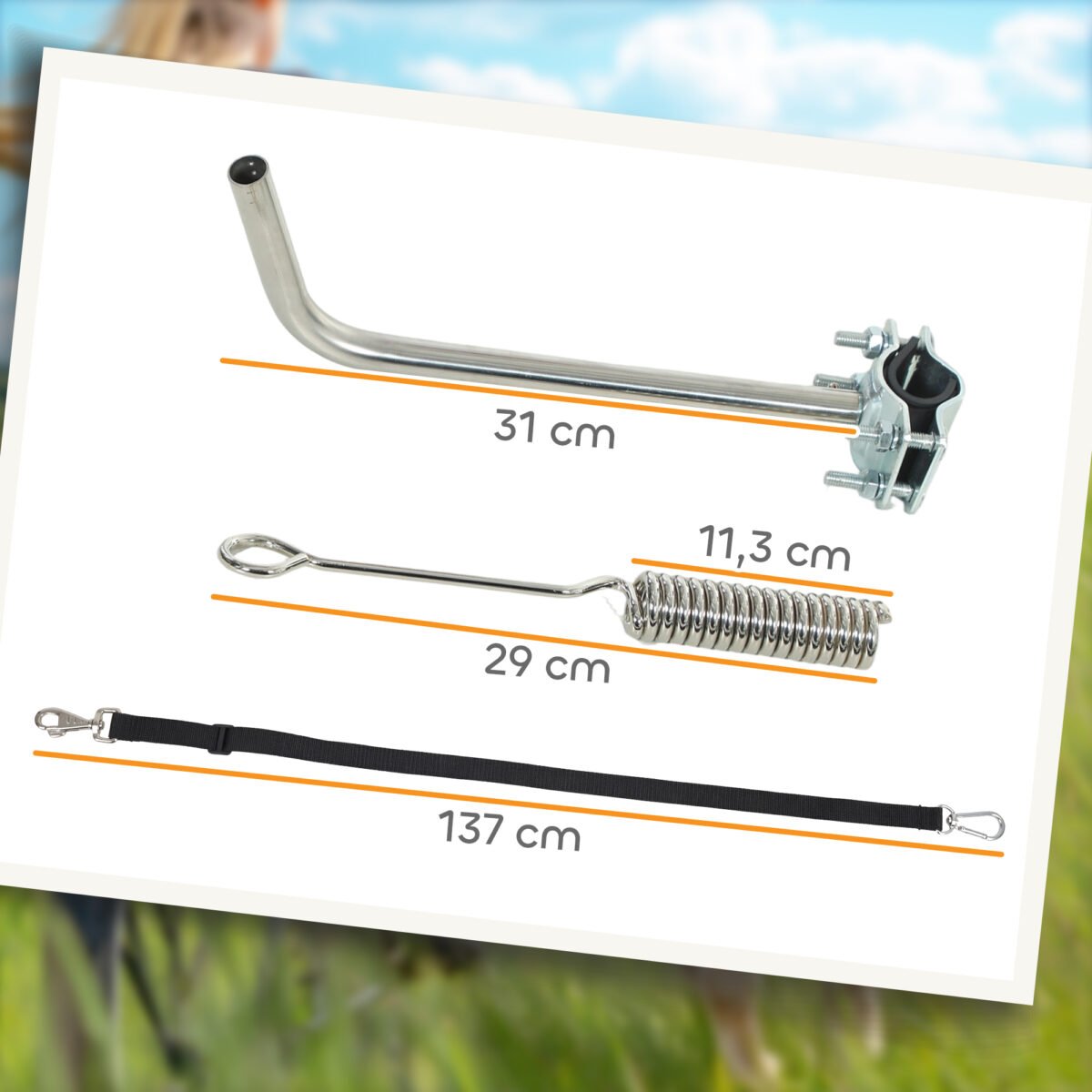 Laisvų rankų pavadėlis šunims dviračiu su amortizatoriais – Paveikslėlis 3