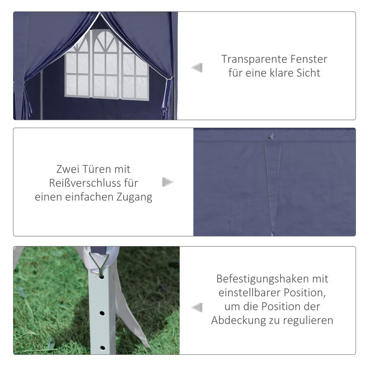 Lankstomas paviljonas 6 x 3 m su nuimamomis šoninėmis sienelėmis – Paveikslėlis 8