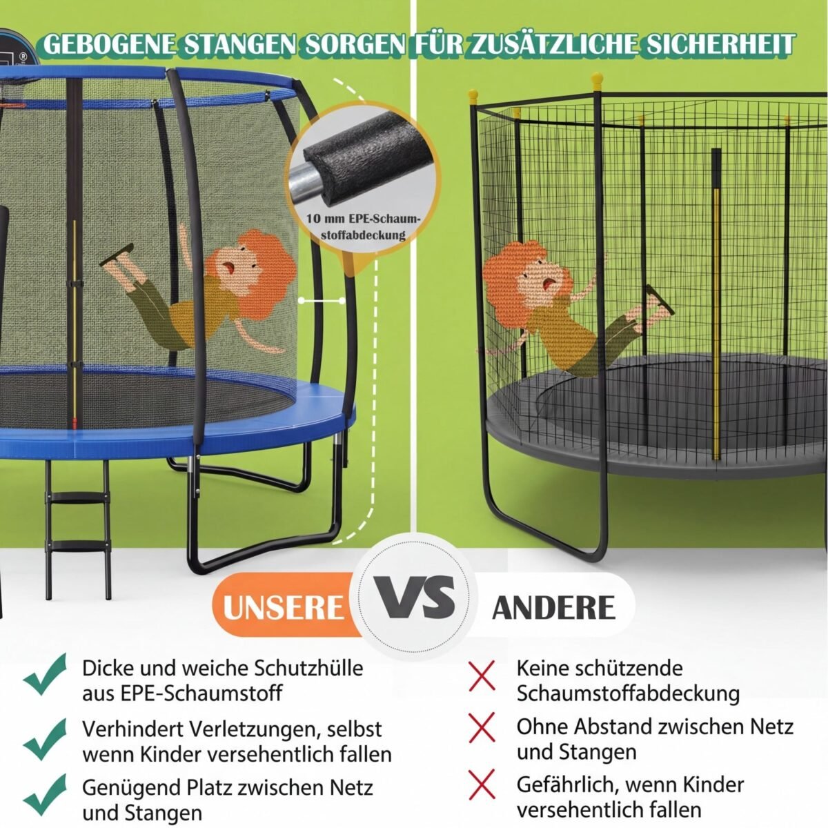 Lauko batutas su krepšinio lanku ir kopėčiomis (Mėlyna)