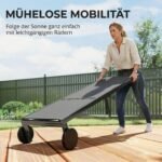 Lauko gultas su reguliuojamu 6 padėčių atlošu ir ratukais – Paveikslėlis 6