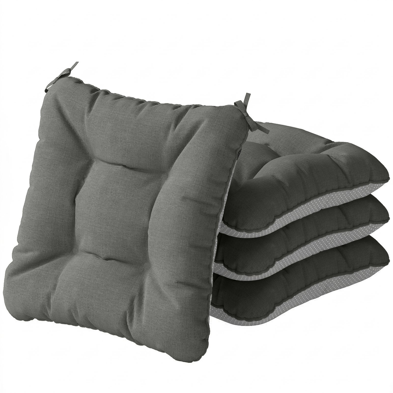 Lauko ir vidaus sėdynės pagalvėlės su neslystančiu paviršiumi ir tvirtinimo virvelėmis 4 vnt.