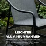 Lauko poilsio krėslas su nuimama pagalve ir lengvu aliuminio rėmu
