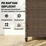 Lauko serviravimo vežimėlis su eukalipto medienos stalviršiu ir PE ratano pynimu – Paveikslėlis 8