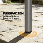 Lauko stalas su lentjuostiniu stalviršiu ir plieniniu rėmu, 6 asmenims, 165 x 80 cm – Paveikslėlis 7