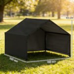 Lauko šuns būda su vandeniui ir UV spinduliams atspariu stogu skirta šunims iki 30 kg – Paveikslėlis 3