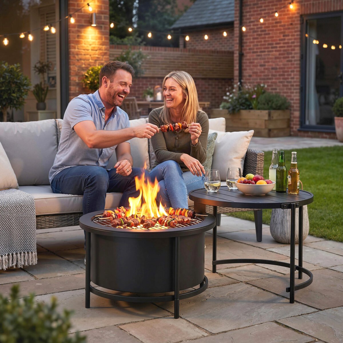 Lauko ugniakuras su kepimo grotelėmis ir dangčiu – Paveikslėlis 2