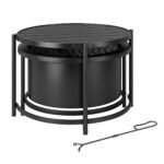 Lauko ugniakuras su kepimo grotelėmis ir dangčiu