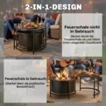 Lauko ugniakuras su kepimo grotelėmis ir dangčiu – Paveikslėlis 5