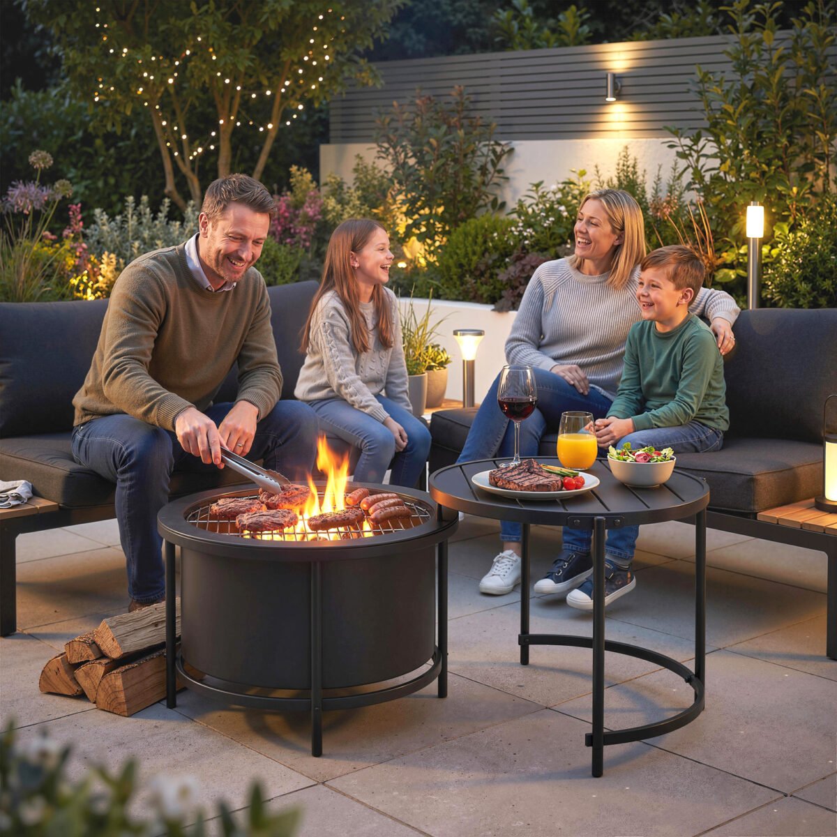 Lauko ugniakuras su kepimo grotelėmis ir dangčiu – Paveikslėlis 9