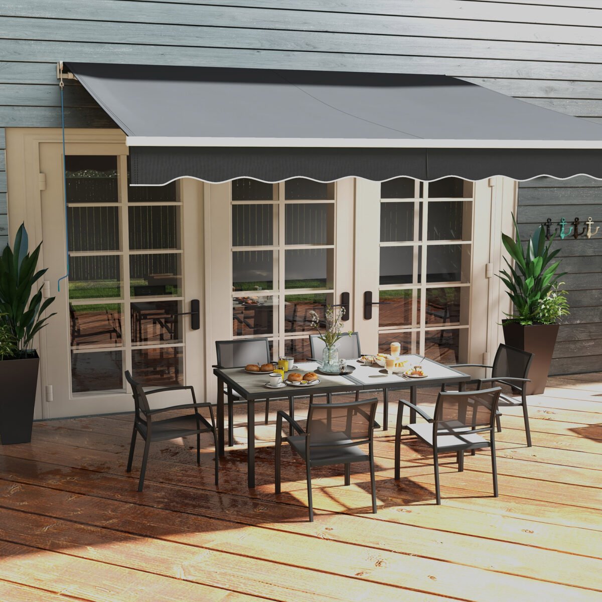 Lauko valgomojo komplektas 6 vietų su sudedamomis kėdėmis – Paveikslėlis 9