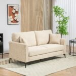 Lino išvaizdos 2-vietė sofa su storu paminkštinimu