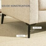 Lino išvaizdos 2-vietė sofa su storu paminkštinimu