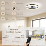 Lubinis ventiliatorius su reguliuojamu LED apšvietimu, 6 greičiais ir nuotolinio valdymo pulteliu – Paveikslėlis 8
