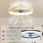 Lubinis ventiliatorius su trijų spalvų temperatūros šviesa ir grįžtamuoju varikliu – Paveikslėlis 6