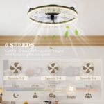 Lubų ventiliatorius su pritemdomu LED šviestuvu ir nuotolinio valdymo pulteliu – Paveikslėlis 5