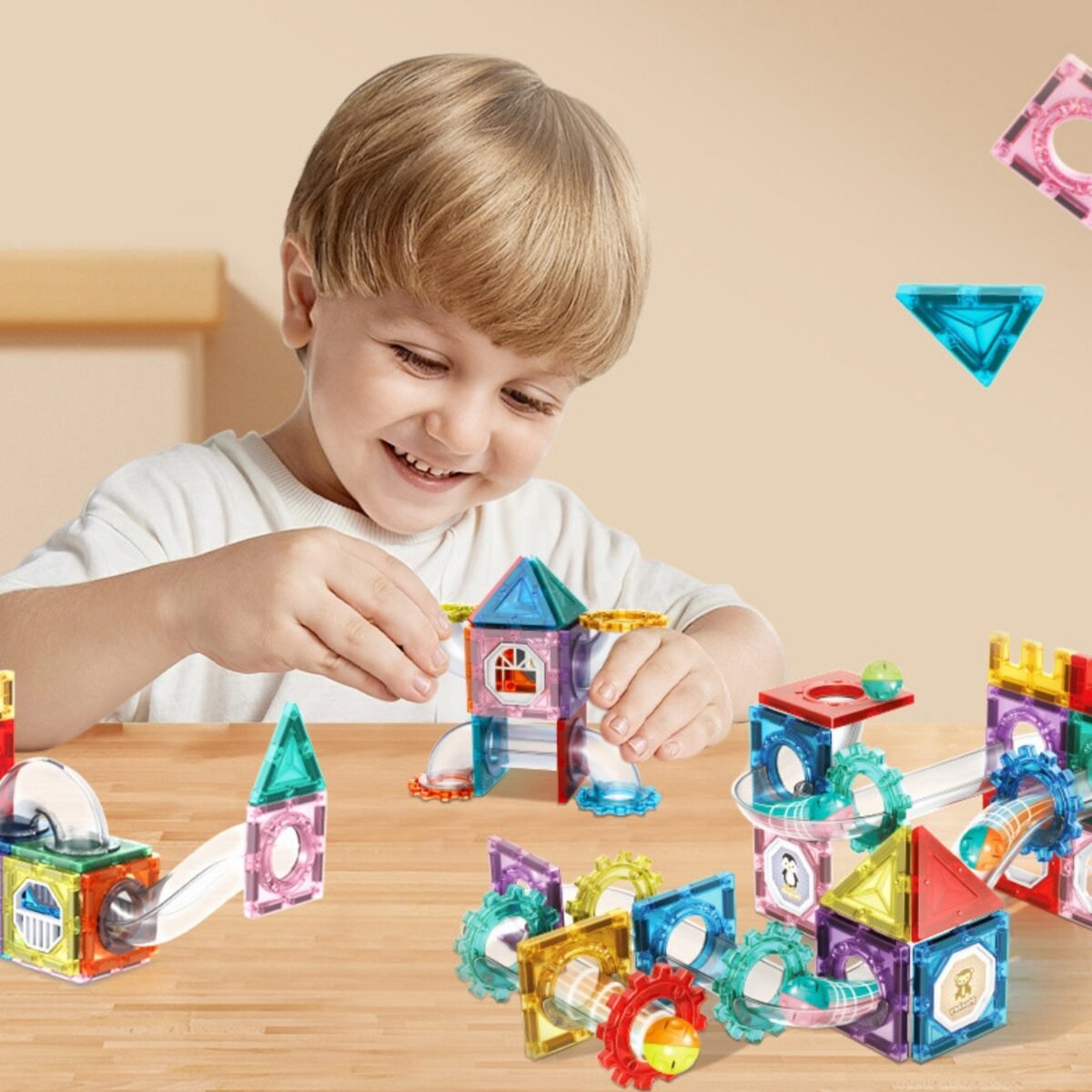 Magnetinės 3D konstravimo kaladėlės su kulodromu, 126 dalys – Paveikslėlis 6