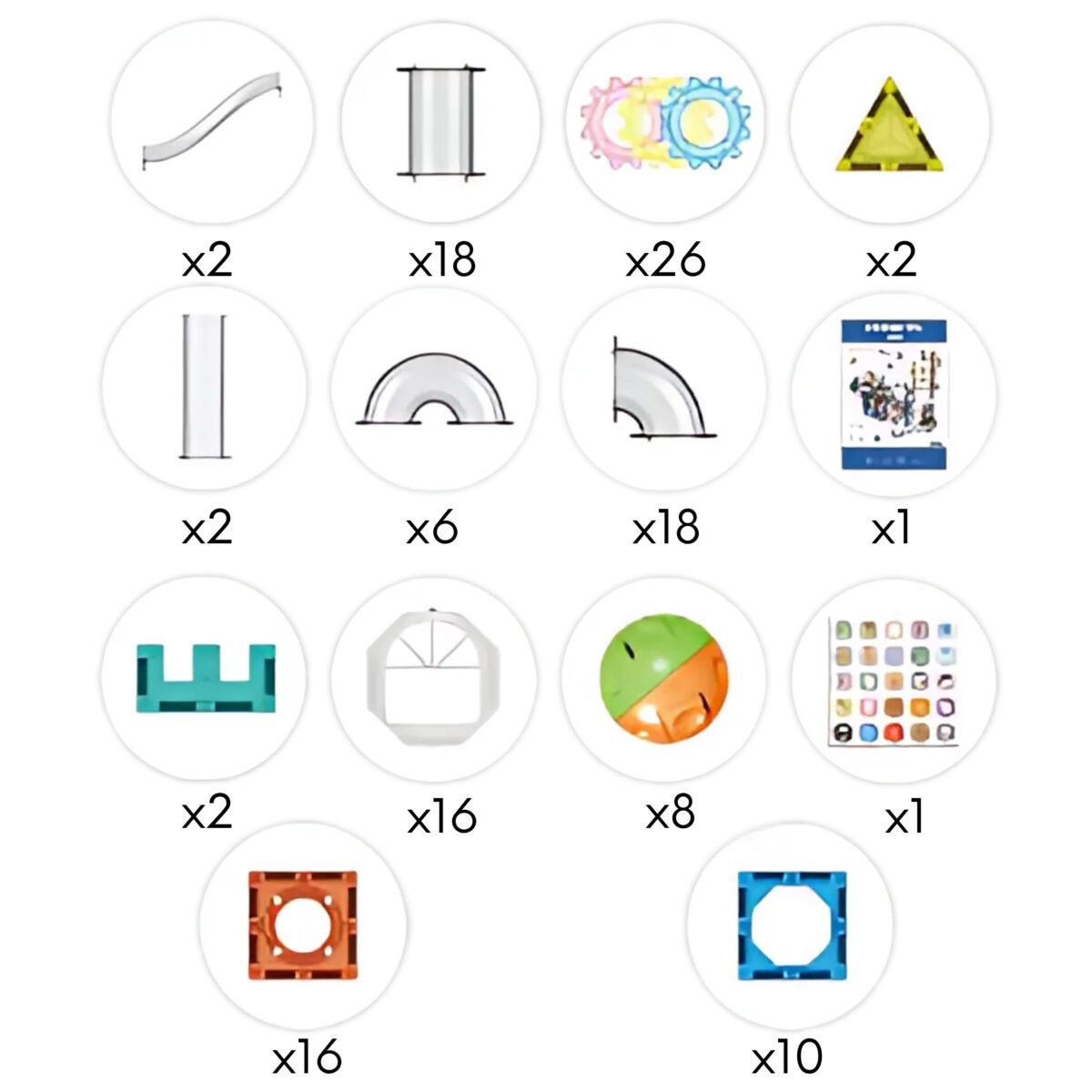 Magnetinės 3D konstravimo kaladėlės su kulodromu, 126 dalys – Paveikslėlis 8