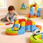 Magnetinis kubelių trasos konstruktorius su įkraunamu automobiliu – Paveikslėlis 2