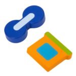 Medinė Montessori edukacinė traukinio dėlionė