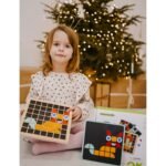 Medinė Montessori mozaika formoms ir spalvoms