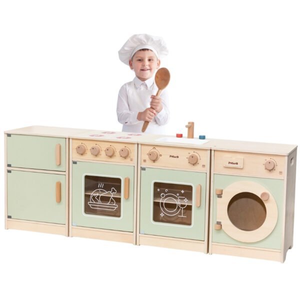 Medinė XL virtuvėlė su buitine technika