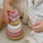 Medinė edukacinė piramidė su lapute