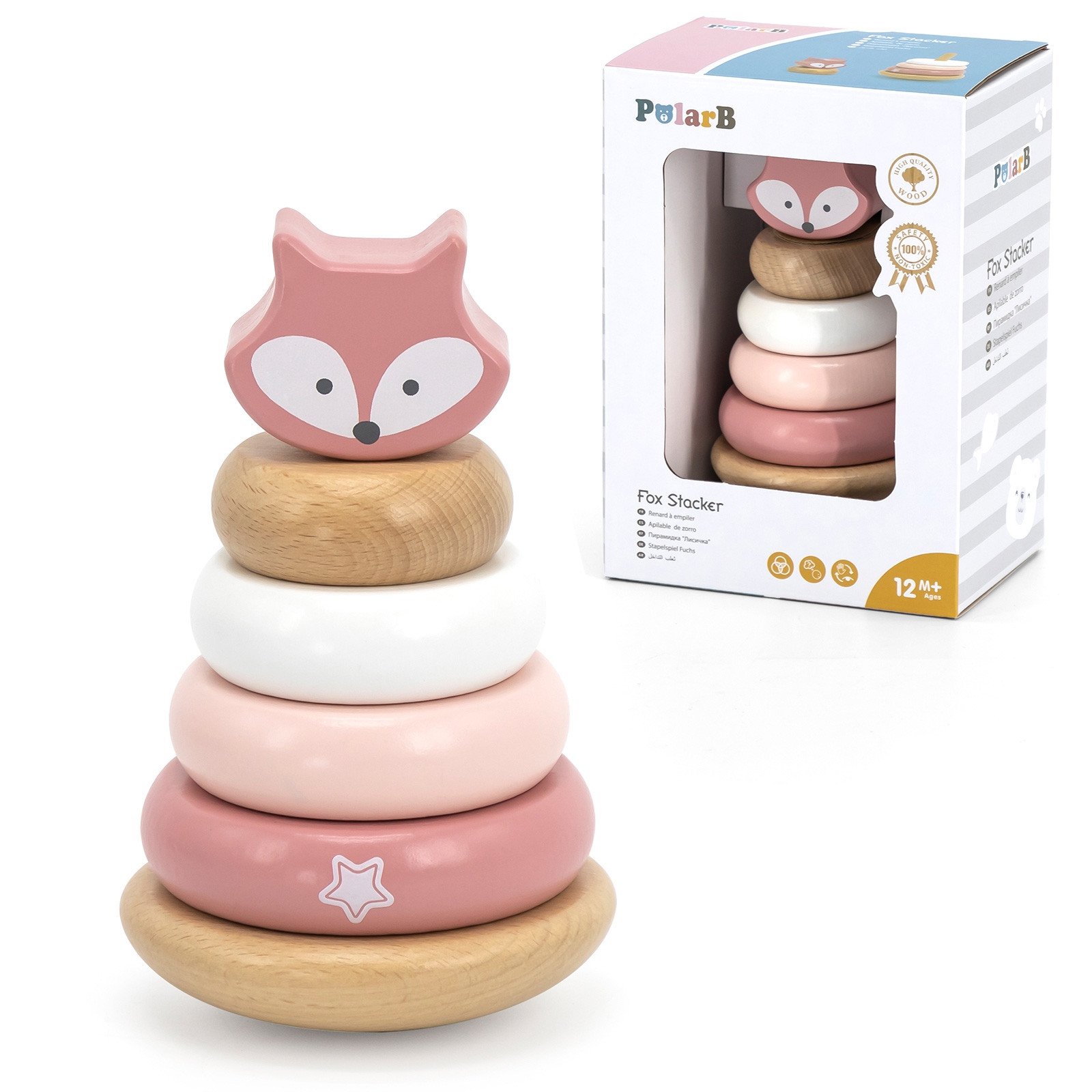 Medinė edukacinė piramidė su lapute