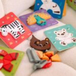 Medinė gyvūnėlių dėlionė Montessori