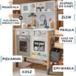 Medinė interaktyvi virtuvėlė 9 viename su skalbykle ir kreidine lenta – Paveikslėlis 3