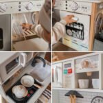 Medinė interaktyvi virtuvėlė 9 viename su skalbykle ir kreidine lenta – Paveikslėlis 5