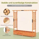 Medinė pakelta lysvė su grotelėmis ir kabančiu stogu (Oranžinė)
