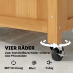 Medinė pakelta lysvė su grotelėmis ir ratukais – Paveikslėlis 5