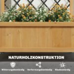 Medinė pakelta lysvė su grotelėmis ir ratukais – Paveikslėlis 6