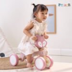 Medinė paspiriama lapė su minkštais ratais – Paveikslėlis 4