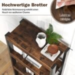 Medinė pastatoma 4 lygių lentyna su apsauga nuo apvirtimo (Ruda) – Paveikslėlis 5