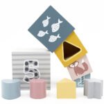 Medinė piramidė su formų rūšiuokliu ir skaičiais – Paveikslėlis 8