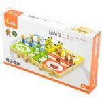 Medinis Ludo stalo žaidimas su gyvūnėlių figūrėlėmis