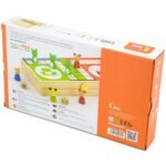 Medinis Ludo stalo žaidimas su gyvūnėlių figūrėlėmis