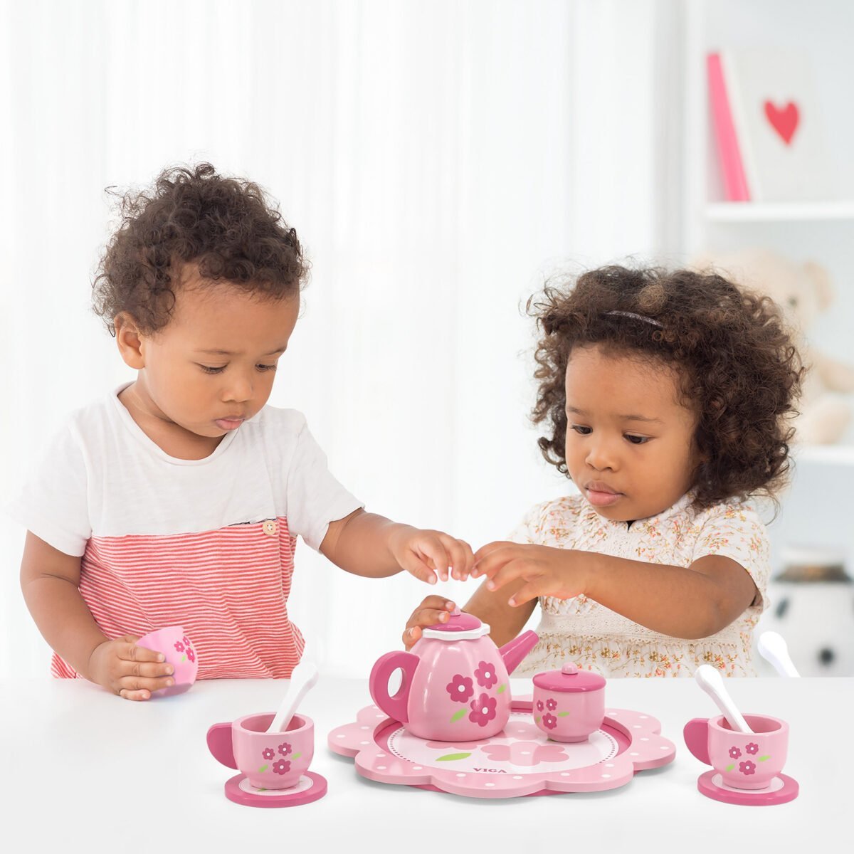 Medinis arbatos ir kavos rinkinys su padėklu, 12 dalių – Paveikslėlis 3