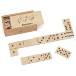 Medinis edukacinis domino su gyvūnais ir taškeliais