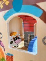 Medinis fermos žaidimo rinkinys su gyvūnėliais ir pastatais