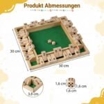 Medinis kauliukų žaidimas Shut the Box 2-4 žaidėjams (Natūrali) – Paveikslėlis 2