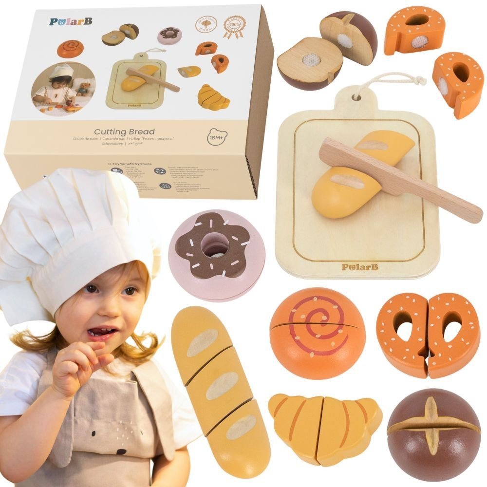 Medinis kepėjo žaidimo rinkinys su pjaustomais kepiniais