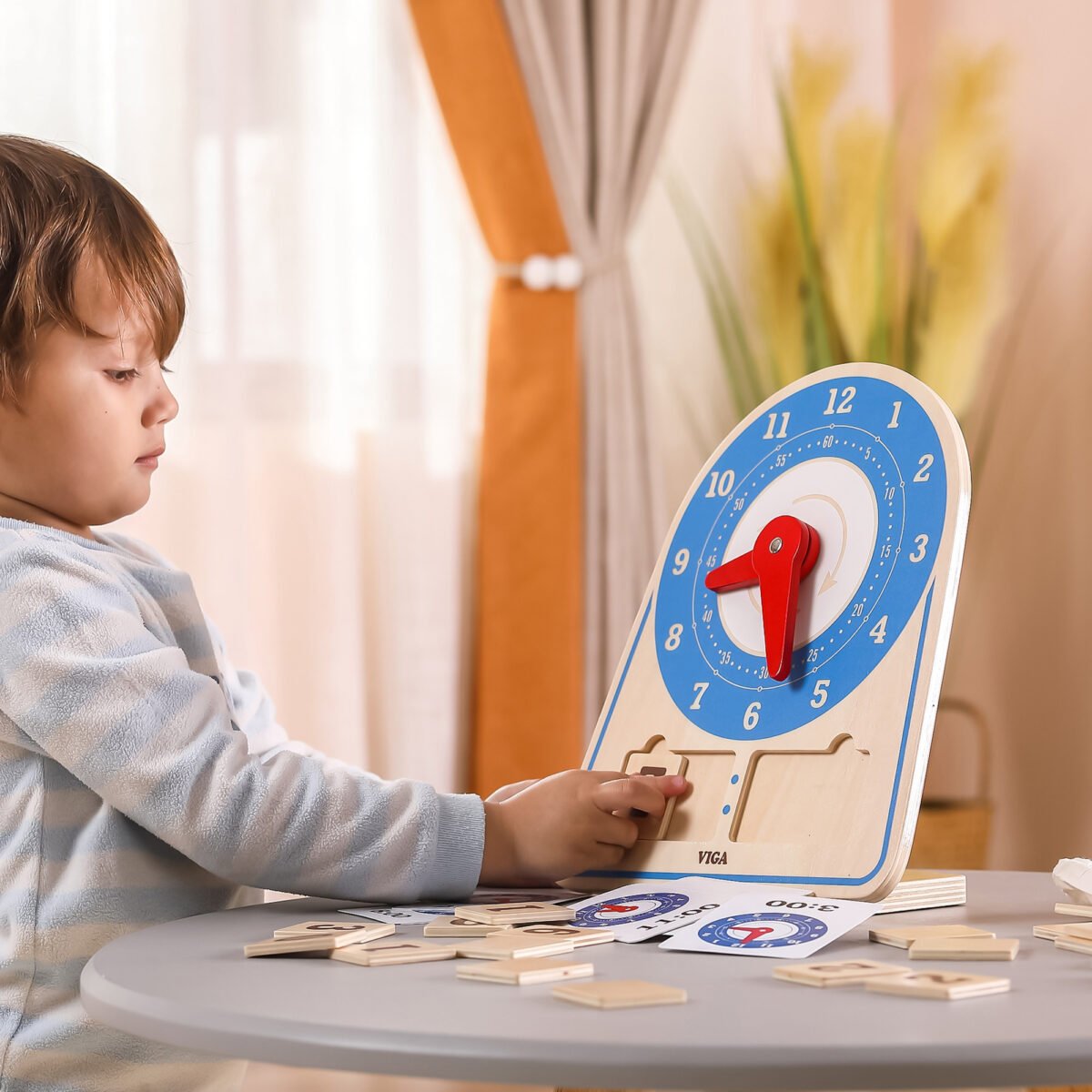 Medinis mokomasis laikrodis su dviem laiko rodmenimis – Paveikslėlis 7