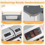 Medinis vaikiškas BBQ grilio žaislas su priedais (Pilka) – Paveikslėlis 5