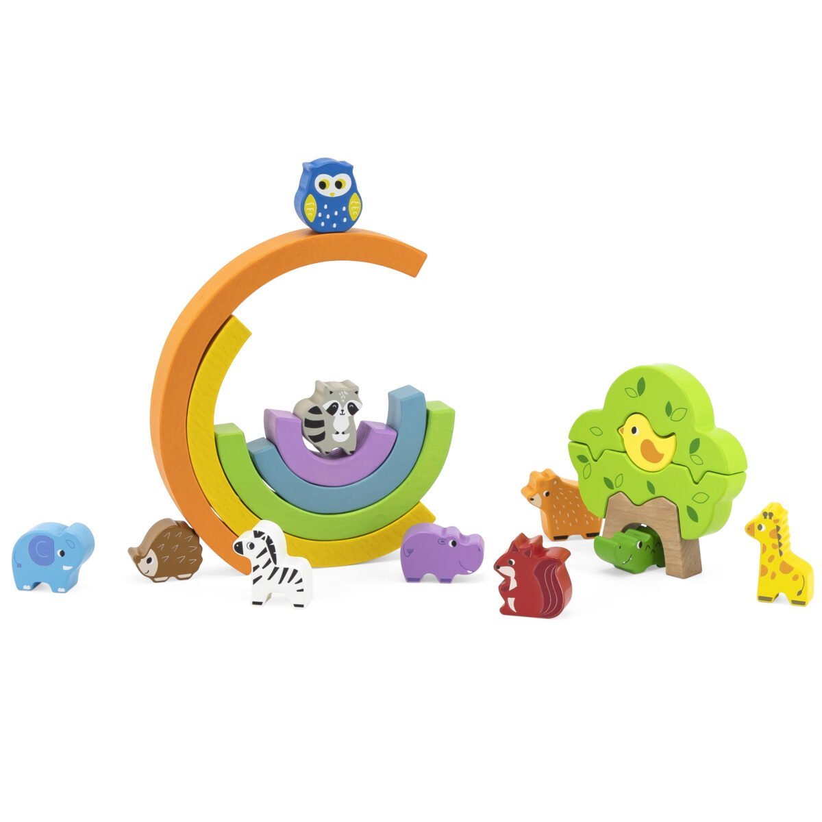 Medinis vaivorykštės konstruktorius su gyvūnėliais – Paveikslėlis 10