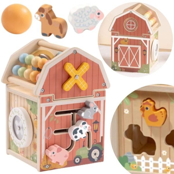 Medinis veiklos namelis su rūšiuokliu ir skaičiavimo karoliukais