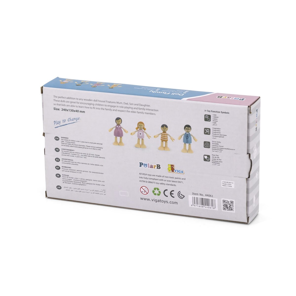 Medinių lėlių šeimos rinkinys su lanksčiomis galūnėmis – Paveikslėlis 14