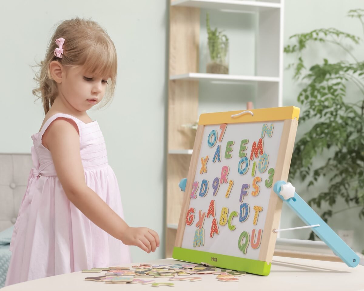 Medinių magnetinių raidžių ir skaičių mokomasis rinkinys – Paveikslėlis 4