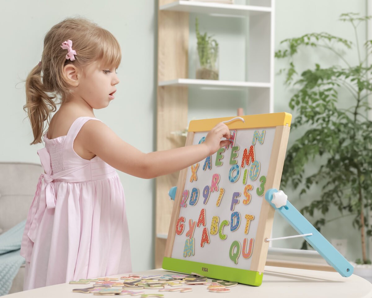 Medinių magnetinių raidžių ir skaičių mokomasis rinkinys – Paveikslėlis 5